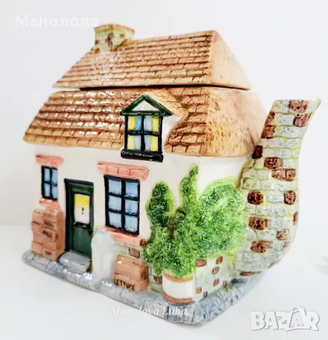 Ръчно рисуван фин керамичен чайник Annie Row, Greengrocer., снимка 4 - Колекции - 50090238