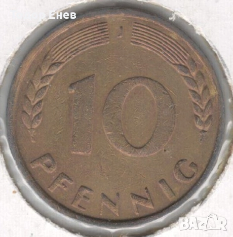 Germany-10 Pfennig-1950 J-KM# 108