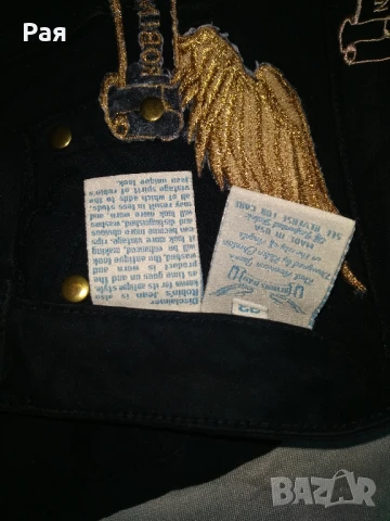 Дамски черни дънки слим модел Robins Jeans, снимка 9 - Дънки - 50684436