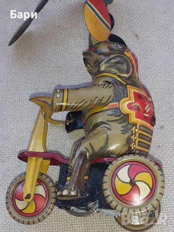 Рядка тенекиена играчка слон на триколка, снимка 6 - Колекции - 37129207