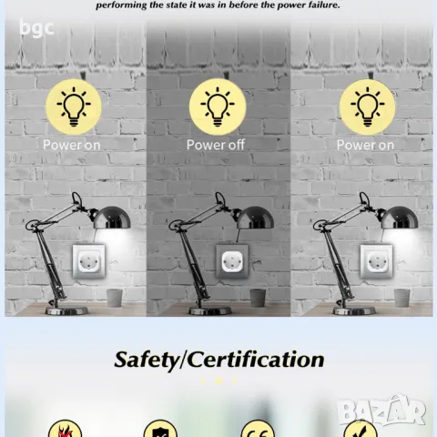 НОВ 20А 4400Watt Смарт Контакт Умен Щепсел Smart Wi-Fi Bluetooth Управление , снимка 18 - Друга електроника - 49469618