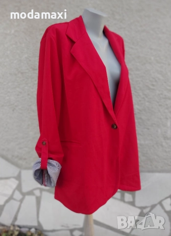 4XL Ново червено сако, снимка 3 - Сака - 52408371