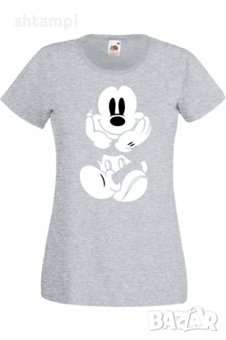 Дамска Тениска Mikey Mouse Smile,Изненада,Повод,Подарък,Празник, снимка 6 - Тениски - 37641552