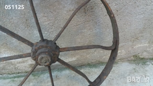 ковано масивно колело от каруца, двуколка, рало , снимка 7 - Антикварни и старинни предмети - 39836450