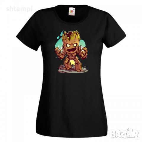 Дамска тениска Marvel Groot 2 Игра,Изненада,Подарък,Геймър,, снимка 2 - Тениски - 36741072