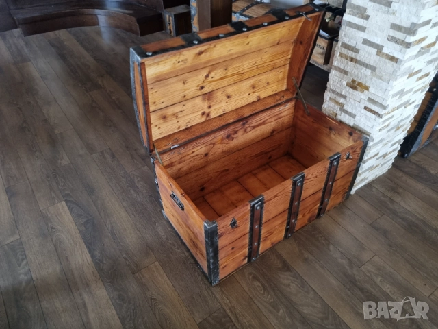 Стар дървен сандък/ракла/скрин, снимка 15 - Антикварни и старинни предмети - 52441208