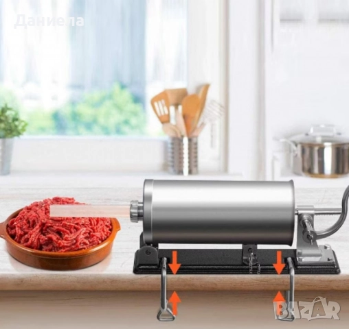 Ръчна машина за пълнене на колбаси,неръждаема стомана,капацитет 4 кг., снимка 10 - Други - 52531964