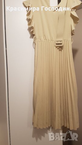  Чисто нова рокля,с етикета бежова ,Солей, снимка 4 - Рокли - 36857920