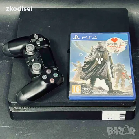 Конзола SONY - PS4 SLIM с 1бр. джойстик и 1бр. игра