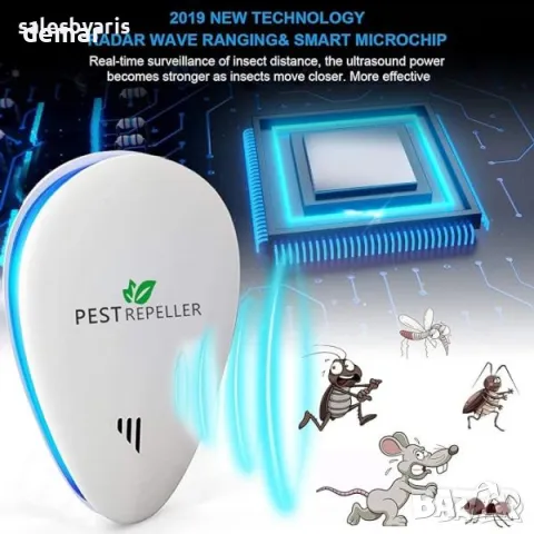 Ултразвукови отблъскватели за вредители: За вътрешно помещение, против мишки, паяци, комари, снимка 7 - Други стоки за дома - 49812122