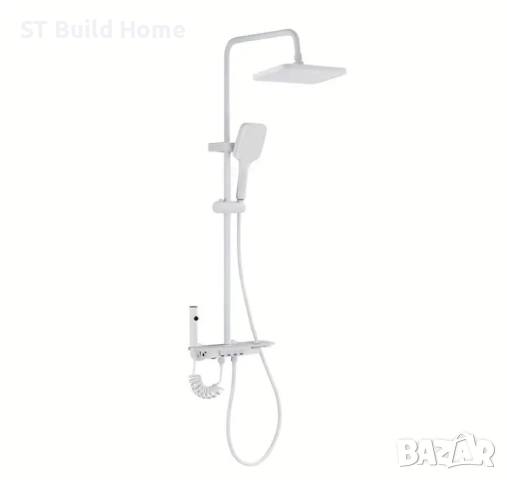 Чисто Бял Дигитален Душ Комплект с LED Дисплей –, снимка 2 - Душове - 51487206