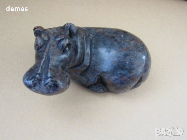  Легнал хипопотам от сапунен камък, с нова, по-ниска цена, снимка 9 - Декорация за дома - 32480858
