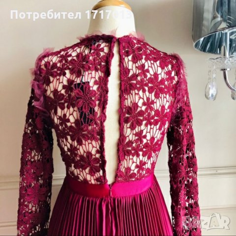 Romeo & Juliet рокля / Дантелена рокля / Бордо-червена рокля / Официална рокля, снимка 3 - Рокли - 33528222