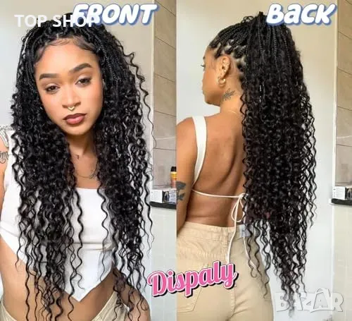 Нова Човешка естествена коса за плитки прическа без уефт, 20 инча, 100 грама, снимка 2 - Аксесоари за коса - 49604545