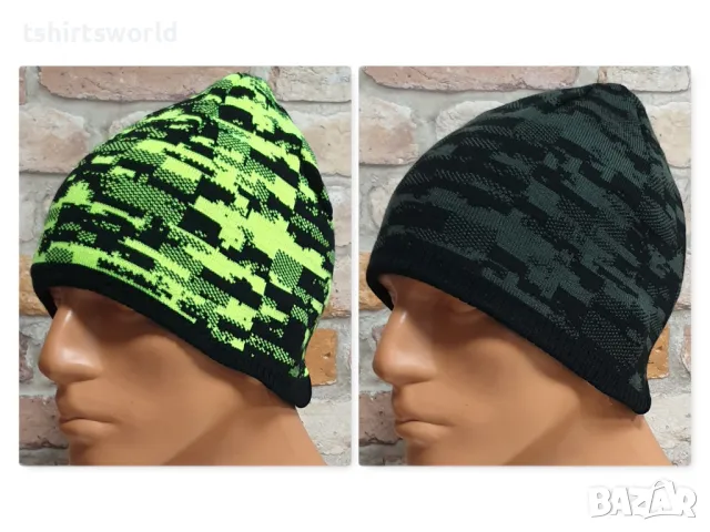 Нова зимна топла шапка с две лица