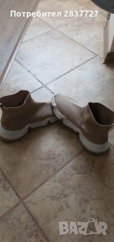 Боти бежови, снимка 3 - Дамски боти - 43004486