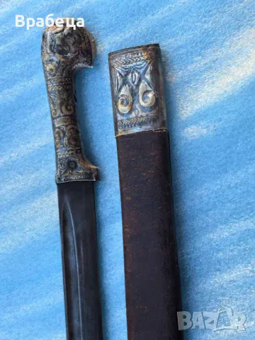 Сребърна кавказка шашка , снимка 3 - Колекции - 48408048