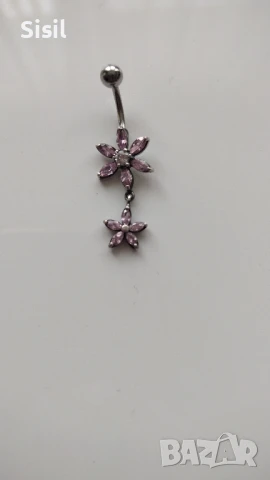 сребърни висулки за колие,пръстени обеца за пъп, снимка 7 - Колиета, медальони, синджири - 51367234