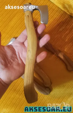 Супер Красива малка брадвичка за подарък и декорация на дома и двора с красива дървена дръжка, снимка 18 - Декорация за дома - 48785096