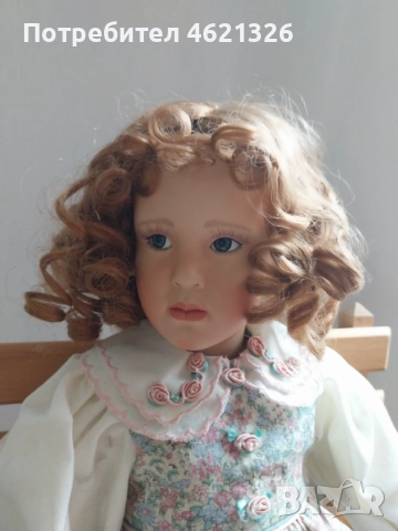 Порцеланова кукла Каролайн от Памела Филипс колекция „Сладкиши на лятото в Джорджтаун“ сертификат, снимка 2 - Декорация за дома - 52079363