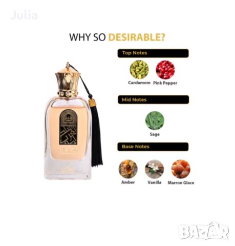 Оригинален Арабски парфюм Nusuk Sultan Al Arab Edu De Parfum For Men & Women 100ml /, снимка 2 - Унисекс парфюми - 43008795