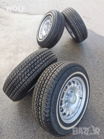 Mercedes W123 original алуминиеви джанти с гуми 205/70 R14 от германия, снимка 16 - Гуми и джанти - 52930536