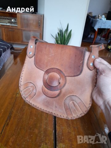 Стара дамска кожена чанта #16, снимка 3 - Антикварни и старинни предмети - 40185444