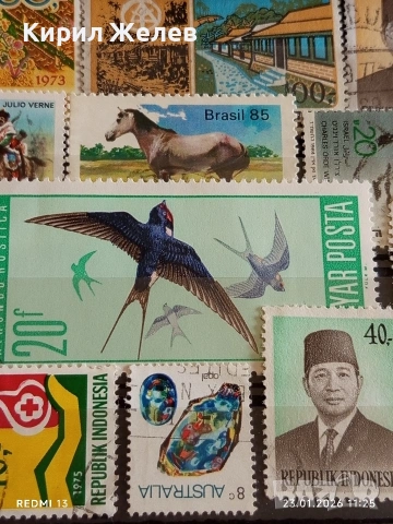 Стари пощенски марки от цял свят смесени НИКАРАГУА, АВСТРАЛИЯ, БРАЗИЛИЯ за КОЛЕКЦИЯ 51950, снимка 8 - Филателия - 53198009