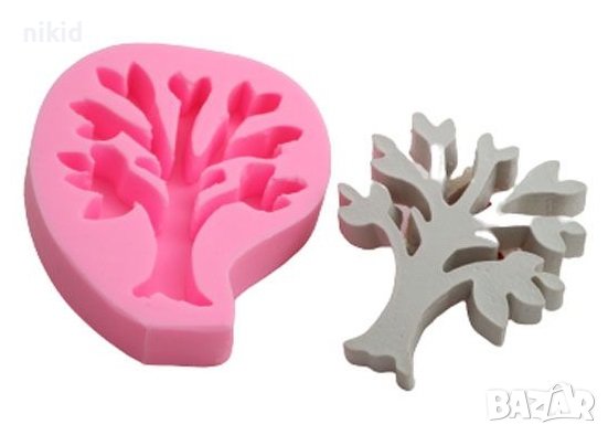 Масивно дърво дълбок силиконов молд форма фондан шоколад гипс декор, снимка 2 - Форми - 40740428