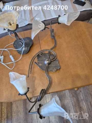 Полилей и 2 нощни лампи, снимка 3 - Полилеи - 52374534