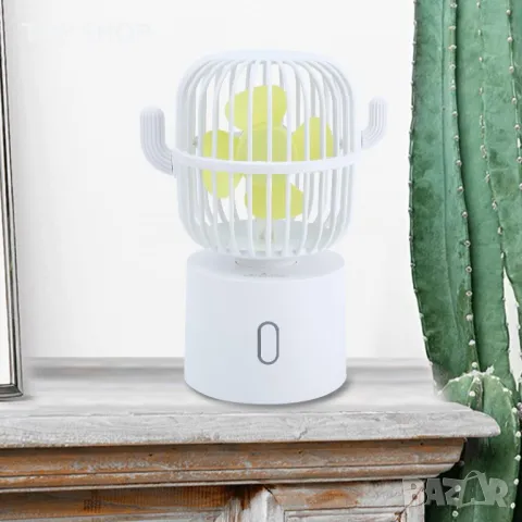 Настолен USB вентилатор Кактус 3 цвята, снимка 10 - Вентилатори - 48492497