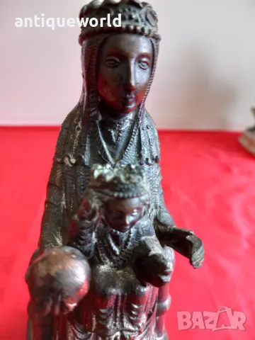 Стара Метална Фигура ,Статуетка Дева Мария, снимка 3 - Антикварни и старинни предмети - 49856235