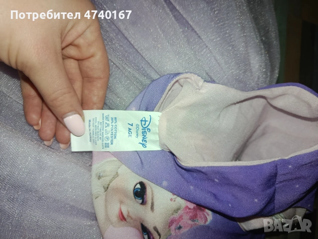 Детска Рокля Елза 7 години, снимка 2 - Детски рокли и поли - 53502243