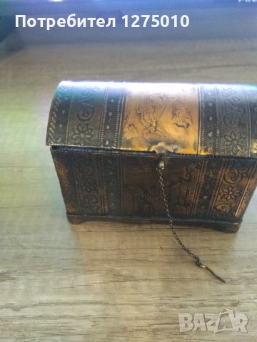 Стара Медна кутия за бижута , снимка 8 - Антикварни и старинни предмети - 44128946