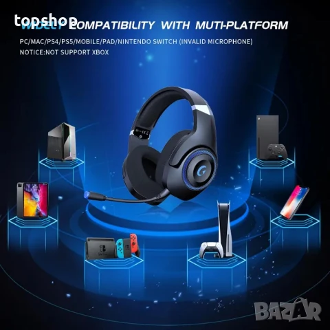 НОВИ безжични слушалки Captain 400 2.4GHz USB C Wireless Bluetooth 5.2, 60H, снимка 3 - Bluetooth слушалки - 50542383