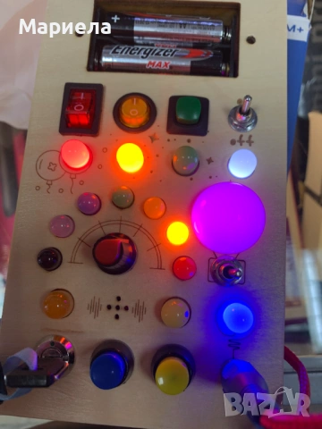 Монтесори дървена игра 12м.+ / Звук и светлини, снимка 5 - Музикални играчки - 53202213