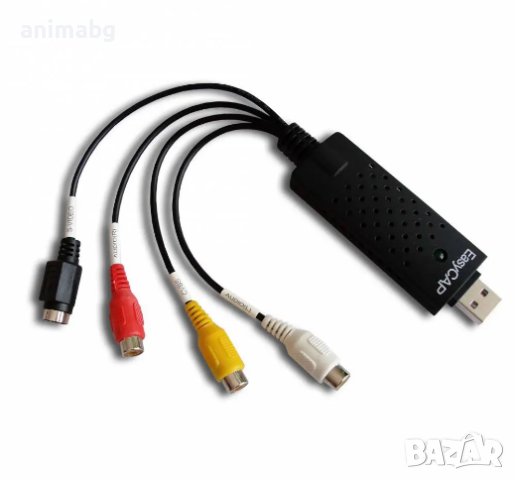 ANIMABG Видео рекордер (EasyCAP) USB 2.0 за запис на аналогов аудио видео сигнал на компютър PAL NTS, снимка 7 - Други - 44059708