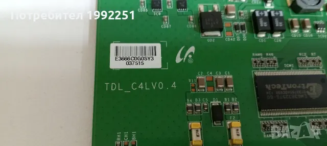 TCON Board TDL_C4LV0. 4. Свален от Телевизор Sony KDL-40EX715. Работещ СЪС СЧУПЕН ДИСПЛЕЙ., снимка 3 - Части и Платки - 47334032