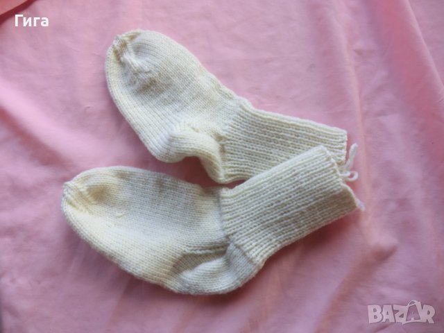 бели плетени чорапи ходило 18, конч 17, снимка 2 - Чорапи - 39870605