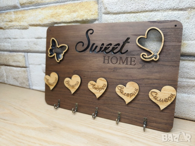 🌟Закачалка за ключове с вашите имена или фамилия, снимка 6 - Декорация за дома - 51923459