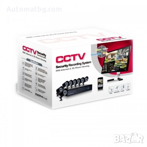 Комплект за видеонаблюдение Automat -8 канален DVR с 8 камери връзка с интернет и 3G,CCTV, снимка 2 - Комплекти за видеонаблюдение - 27780473