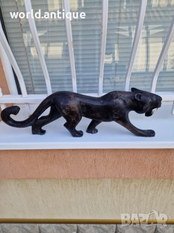 Огромна антикварна дървена фигура статуетка скулптура , снимка 3 - Статуетки - 52035459