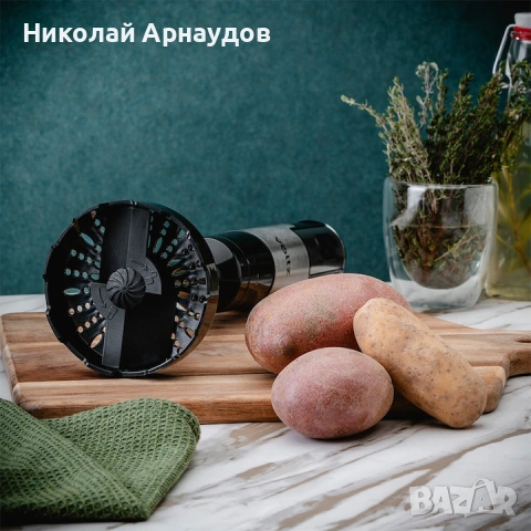 Ръчен пасаторVoltz OV51112JP, 1500W, 2 скорости, Приставка за картофи, Острие от неръждаема стомана , снимка 5 - Чопъри и пасатори - 53607313