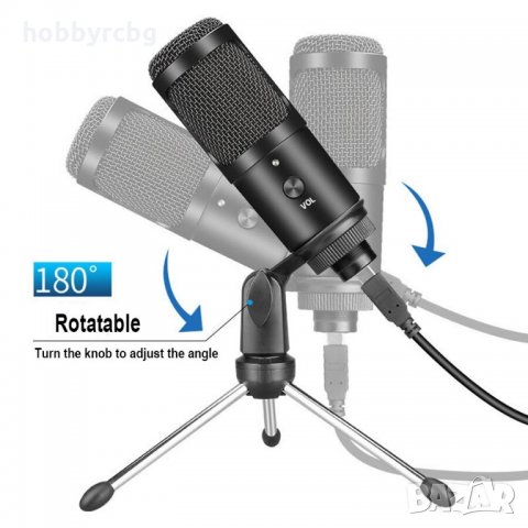 USB микрофон за TikTok, Youtube, караоке и записи в студио, снимка 2 - Микрофони - 33462330
