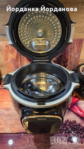 Мултикукър Tefal cook 4 me touch+запичащ капак Tefal, снимка 9 - Мултикукъри - 52019496