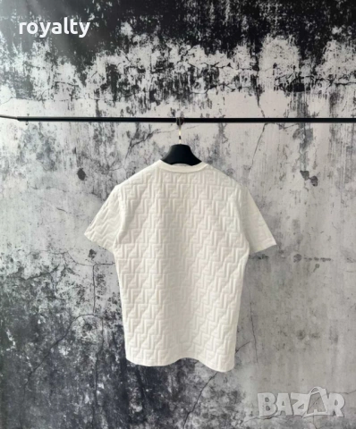 Fendi Нова Бяла Мъжка Тениска Фенди , снимка 2 - Тениски - 53483062