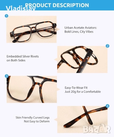 Firmoo Очила с филтър за синя светлина, снимка 2 - Слънчеви и диоптрични очила - 52101543