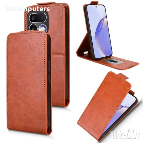 Вертикален Кожен Калъф за Realme 16 Pro+ 5G - Флип, Магнитен, Стойка, Слот за Карта, Вкл. Протектор , снимка 4 - Резервни части за телефони - 53609701