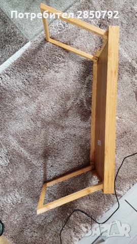 Нова Бамбукова Масичка за закуска в леглото, лаптоп, таблет, за работа, снимка 2 - Други стоки за дома - 32722780