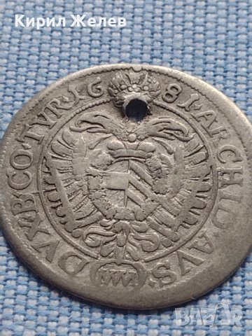 Сребърна монета 6 кройцера 1681г. Леополд първи Виена Свещена Римска Империя 13671, снимка 9 - Нумизматика и бонистика - 42968013